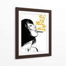 Golden Smoke Peace - Line Art | Cuadro decorativo de Canvas Lab