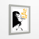 Golden Smoke Peace - Line Art | Cuadro decorativo de Canvas Lab