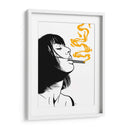 Golden Smoke Peace - Line Art | Cuadro decorativo de Canvas Lab