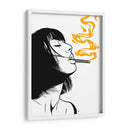 Golden Smoke Peace - Line Art | Cuadro decorativo de Canvas Lab