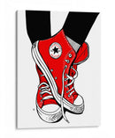 Red Converse Lines - Line Art | Cuadro decorativo de Canvas Lab