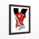 Red Converse Lines - Line Art | Cuadro decorativo de Canvas Lab