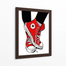 Red Converse Lines - Line Art | Cuadro decorativo de Canvas Lab