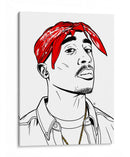 Tupac Lines - Line Art | Cuadro decorativo de Canvas Lab