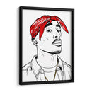 Tupac Lines - Line Art | Cuadro decorativo de Canvas Lab