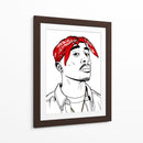 Tupac Lines - Line Art | Cuadro decorativo de Canvas Lab