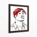 Tupac Lines - Line Art | Cuadro decorativo de Canvas Lab