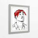 Tupac Lines - Line Art | Cuadro decorativo de Canvas Lab