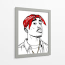 Tupac Lines - Line Art | Cuadro decorativo de Canvas Lab