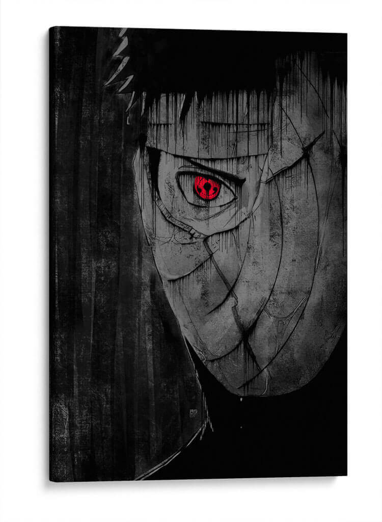 Obito Sharingan - Dry Ink | Cuadro decorativo de Canvas Lab