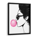 Girl Bubblegum Lines - Line Art | Cuadro decorativo de Canvas Lab