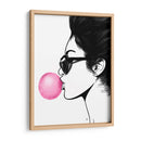 Girl Bubblegum Lines - Line Art | Cuadro decorativo de Canvas Lab