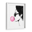 Girl Bubblegum Lines - Line Art | Cuadro decorativo de Canvas Lab