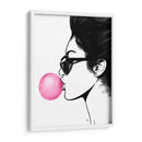 Girl Bubblegum Lines - Line Art | Cuadro decorativo de Canvas Lab