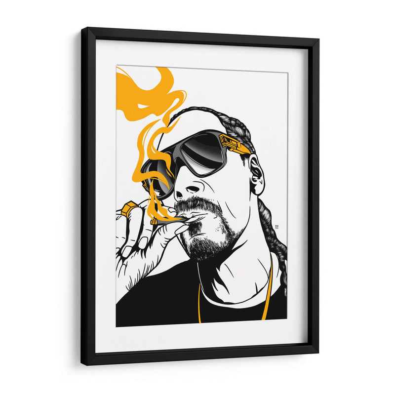 Snoop Golden Smoke - Line Art | Cuadro decorativo de Canvas Lab