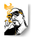 Snoop Golden Smoke - Line Art | Cuadro decorativo de Canvas Lab