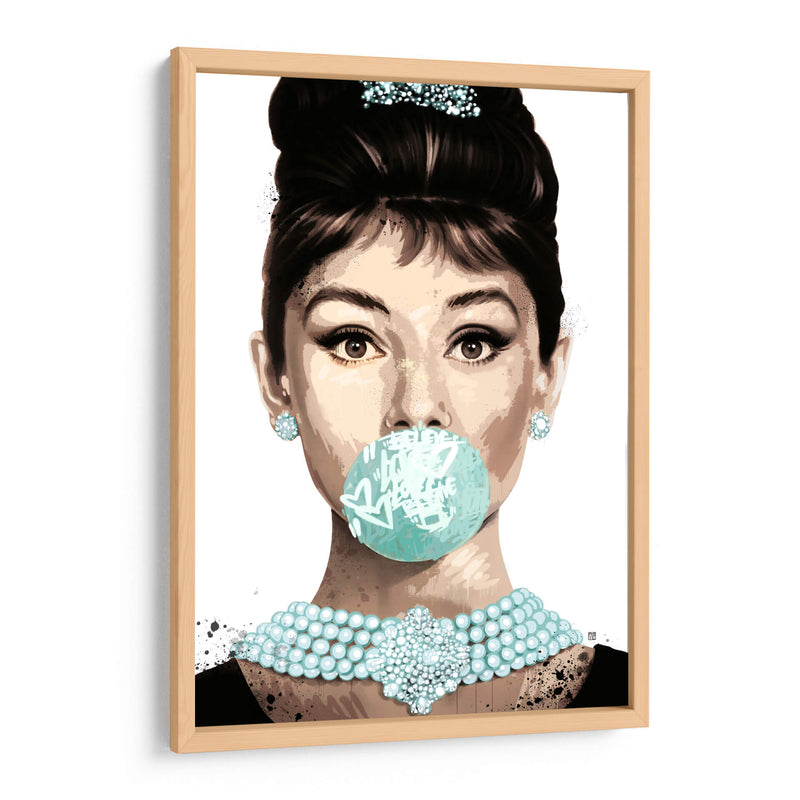 Audrey Hepburn Bubblegum Graffiti - David Aste | Cuadro decorativo de Canvas Lab