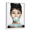 Audrey Hepburn Bubblegum Graffiti - David Aste | Cuadro decorativo de Canvas Lab