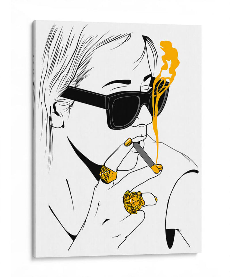 Golden smoke - David Aste | Cuadro decorativo de Canvas Lab