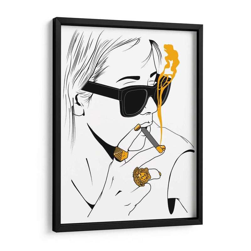 Golden smoke - David Aste | Cuadro decorativo de Canvas Lab