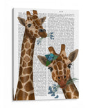 Masticar Dúo De Jirafa - Fab Funky | Cuadro decorativo de Canvas Lab
