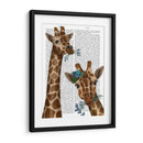 Masticar Dúo De Jirafa - Fab Funky | Cuadro decorativo de Canvas Lab