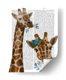 Masticar Dúo De Jirafa - Fab Funky | Cuadro decorativo de Canvas Lab