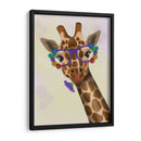 Jirafa Y Gafas De Flores 1 - Fab Funky | Cuadro decorativo de Canvas Lab