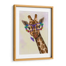 Jirafa Y Gafas De Flores 1 - Fab Funky | Cuadro decorativo de Canvas Lab