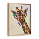 Jirafa Y Gafas De Flores 1 - Fab Funky | Cuadro decorativo de Canvas Lab