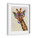Jirafa Y Gafas De Flores 1 - Fab Funky | Cuadro decorativo de Canvas Lab