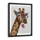 Gafas De Jirafa Y Flores 2 - Fab Funky | Cuadro decorativo de Canvas Lab