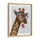 Gafas De Jirafa Y Flores 2 - Fab Funky | Cuadro decorativo de Canvas Lab