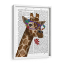 Gafas De Jirafa Y Flores 2 - Fab Funky | Cuadro decorativo de Canvas Lab
