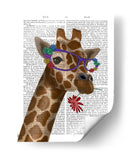 Gafas De Jirafa Y Flores 2 - Fab Funky | Cuadro decorativo de Canvas Lab
