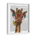 Jirafa Y Gafas De Flores 3 - Fab Funky | Cuadro decorativo de Canvas Lab