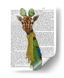 Jirafa Y Bufandas - Fab Funky | Cuadro decorativo de Canvas Lab