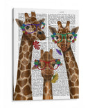 Jirafa Y Gafas De Flores, Trío - Fab Funky | Cuadro decorativo de Canvas Lab