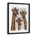 Jirafa Y Gafas De Flores, Trío - Fab Funky | Cuadro decorativo de Canvas Lab