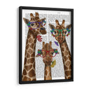 Jirafa Y Gafas De Flores, Trío - Fab Funky | Cuadro decorativo de Canvas Lab