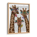 Jirafa Y Gafas De Flores, Trío - Fab Funky | Cuadro decorativo de Canvas Lab