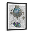 Búhos En Globo Trineo - Fab Funky | Cuadro decorativo de Canvas Lab