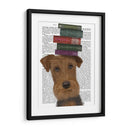 Airedale Y Libros - Fab Funky | Cuadro decorativo de Canvas Lab