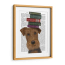 Airedale Y Libros - Fab Funky | Cuadro decorativo de Canvas Lab