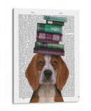 Beagle Y Libros - Fab Funky | Cuadro decorativo de Canvas Lab