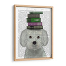 Bichon Frise Y Libros - Fab Funky | Cuadro decorativo de Canvas Lab