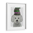 Bichon Frise Y Libros - Fab Funky | Cuadro decorativo de Canvas Lab