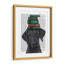 Labrador Negro Y Libros - Fab Funky | Cuadro decorativo de Canvas Lab