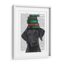 Labrador Negro Y Libros - Fab Funky | Cuadro decorativo de Canvas Lab