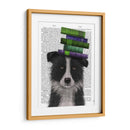 Border Collie, Blanco Y Negro, Y Libros. - Fab Funky | Cuadro decorativo de Canvas Lab